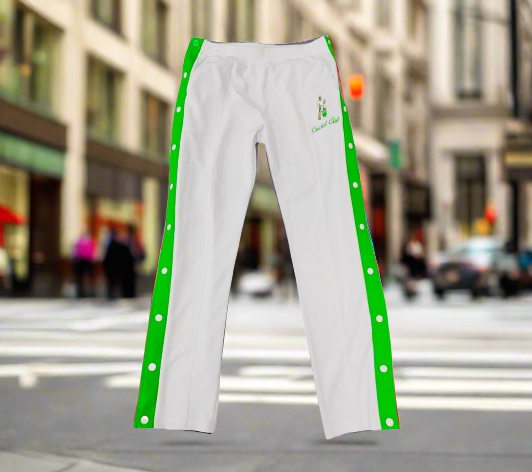 SNAP BUTTON TRACK PANTS